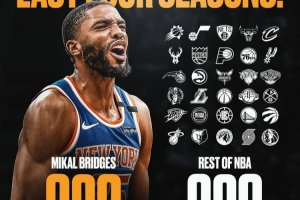 铁人！大桥近4个赛季全勤&amp;打了329场比赛 比NBA各队都要多1场